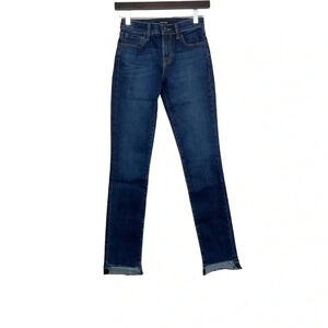 J Brand Mid Rise Skinny Jeans Size 24 Mesmeric Wash Released Step Hem